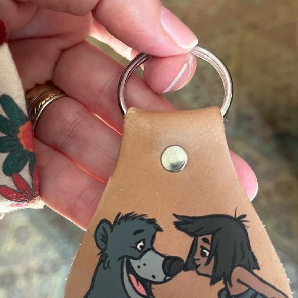 HAND PAINTED Adorable Cartoon Leather Keychain!! - Picture 4 of 4